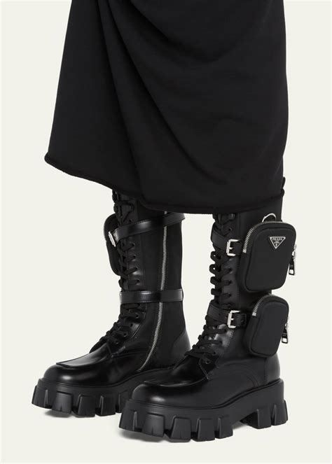 prada combat boots style|prada combat boots with pouches.